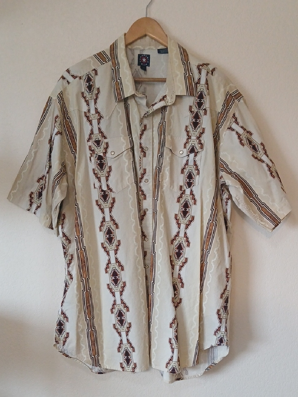 Panhandle Slim Pearl Snap Western Button Up Aztec Southwest Print